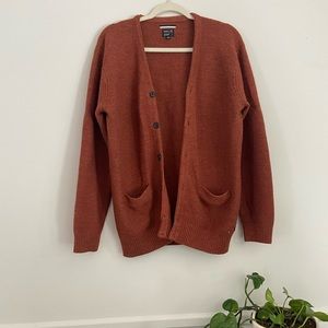 RVCA Burnt Orange Buttoned Cardigan